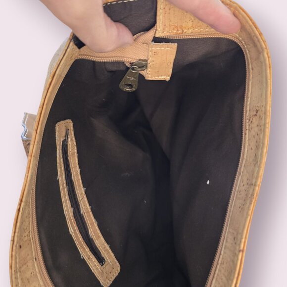 Montado Cork Tote Bag Natural Tan - Picture 3 of 3